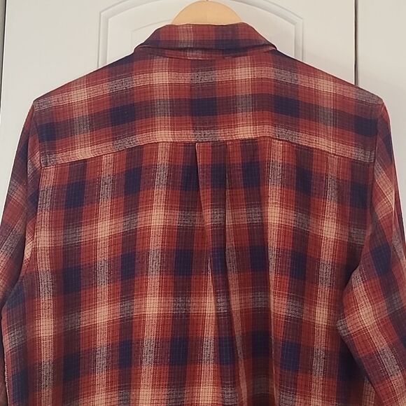 Marmot Fairfax Midweight Flannel Plaid Shirt Color: Red Ochre Size XL - Picture 6 of 13
